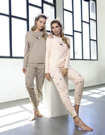26305 - Pijama de jersey - S al XL - Rosa, Tostado