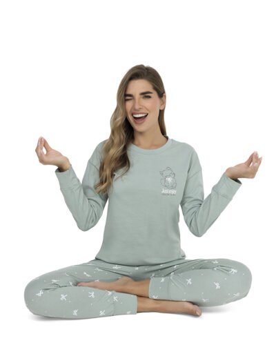 26309 - Pijama de jersey - S al XL - Rosa, Verde