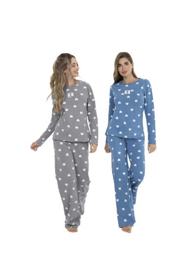 26312 - Pijama de jersey - S al XL - Aero, Gris Melange Medio