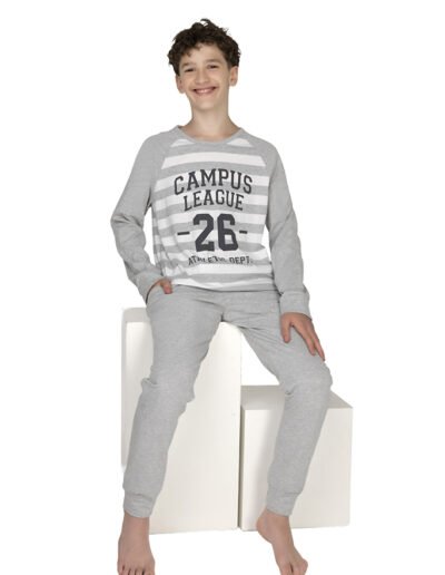 26932 - Pijama de jersey - 4 al 8 - Aero, Gris Melange