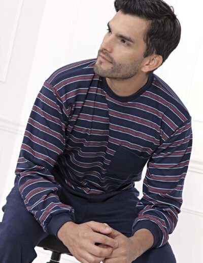 830 - Pijama Interlock Rayado - 46 al 54