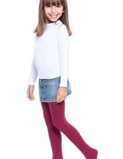 902 - Panty opaquitas niña con lycra - 2-4-6-8-10-12 - Negro, Blanco, 30, Rosa, Verde, Bordó, Azul